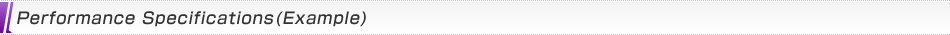 Performance Specifications(Example)